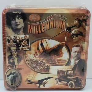 New Sealed Vintage 1999 Hasbro 1000Pc Millenium 1900s-40s Collector's Metal Tin.